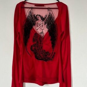 🖤SOLD🖤 RARE Vintage Miss Sixty Fallen Angel top size M